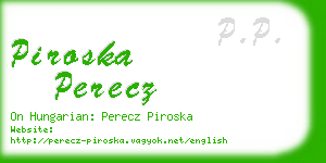 piroska perecz business card